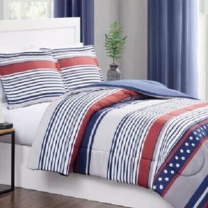 PEM AMERICA Stars & Stripes Reversible 3-Pc. Comforter Set - King